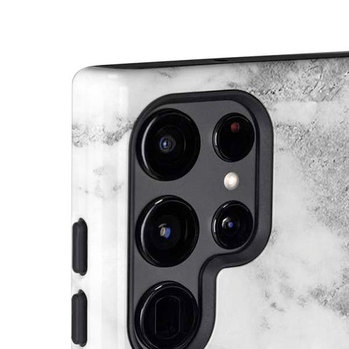 Silver Marble Galaxy S25 Ultra Impact Case